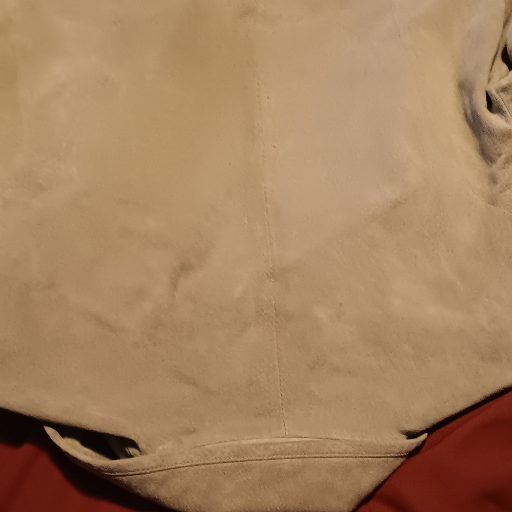 Vintage light green 100% Leather Jacket fully lined zipper front - Picture 10 of 11